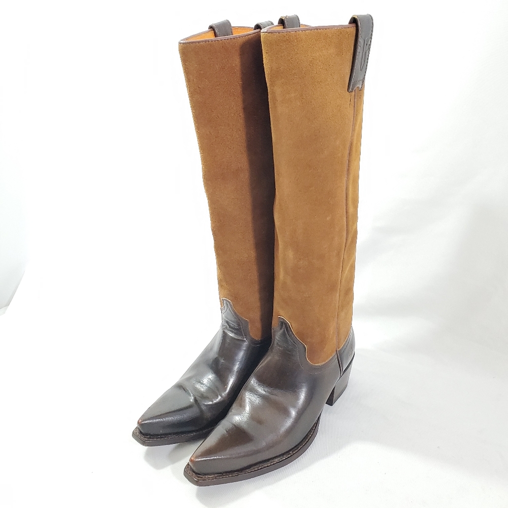Vtg FRYE Womens Brown Suede Leather Riding Boots - Picture 3 of 12